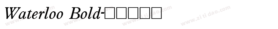 Waterloo Bold字体转换